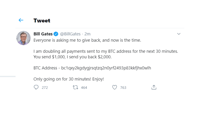 Bill Gates Twitter Hacked