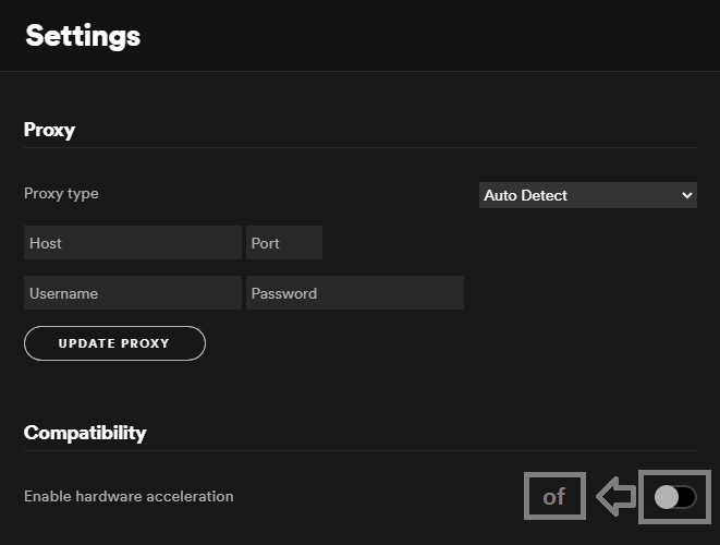 Disabling Hardware acceleration of Spotify