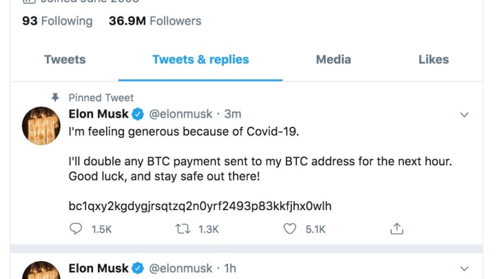 Elon Musk Twitter Hacked
